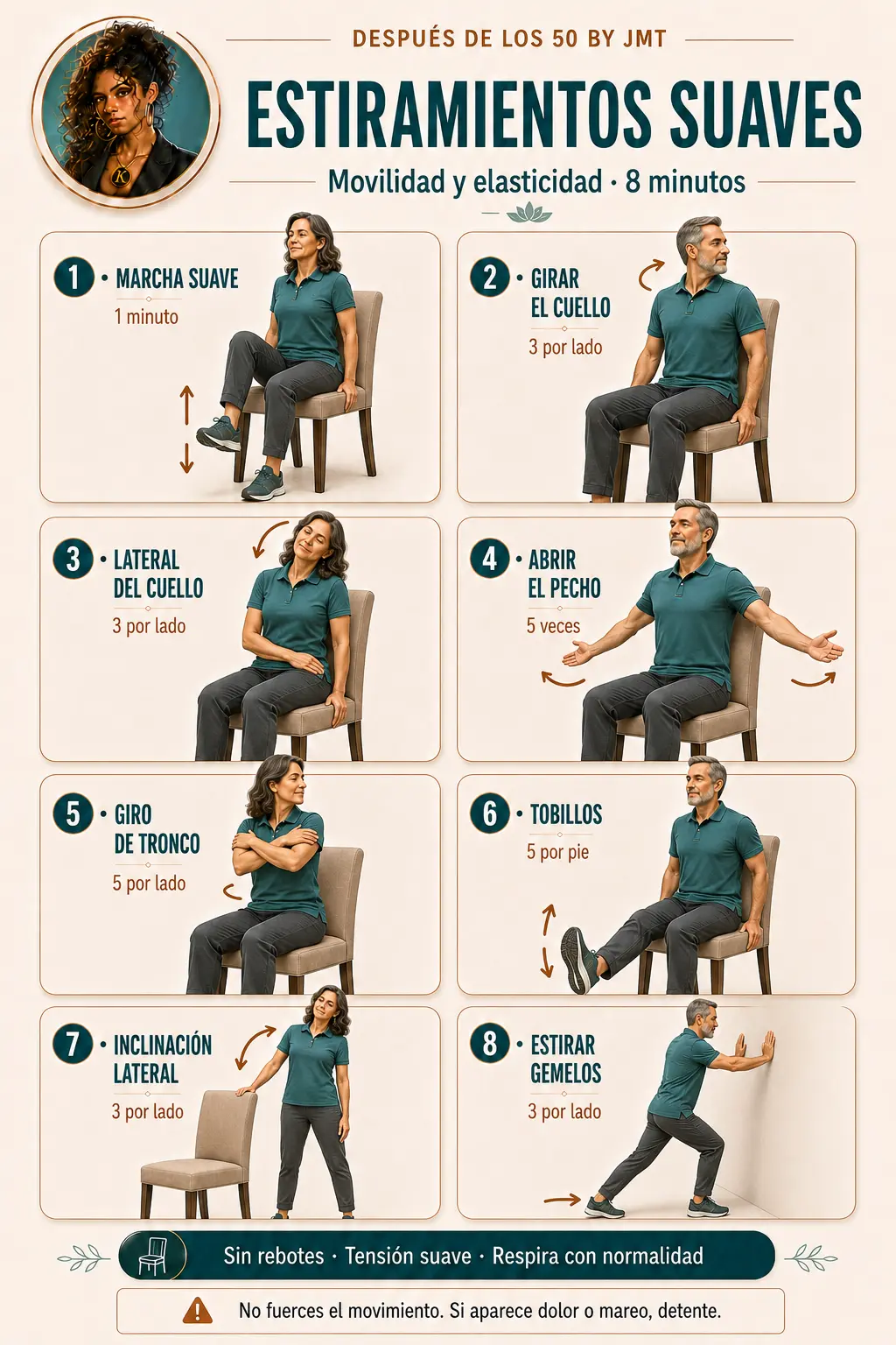 Infografía de Estiramientos suaves