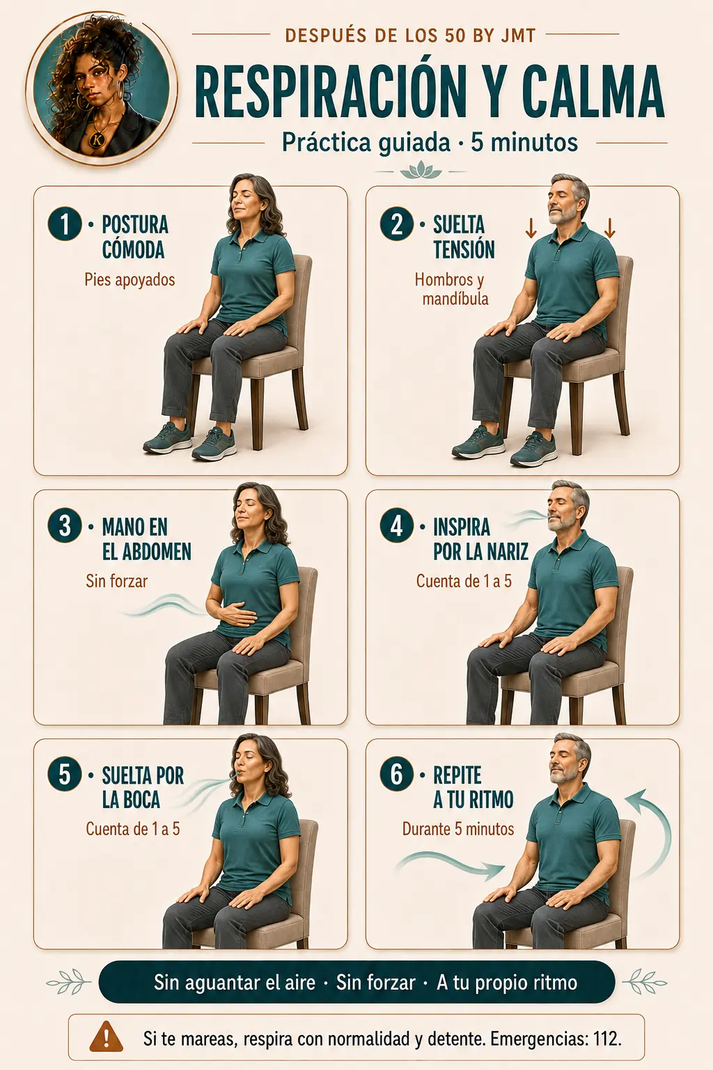 Infografía de Respiración y calma